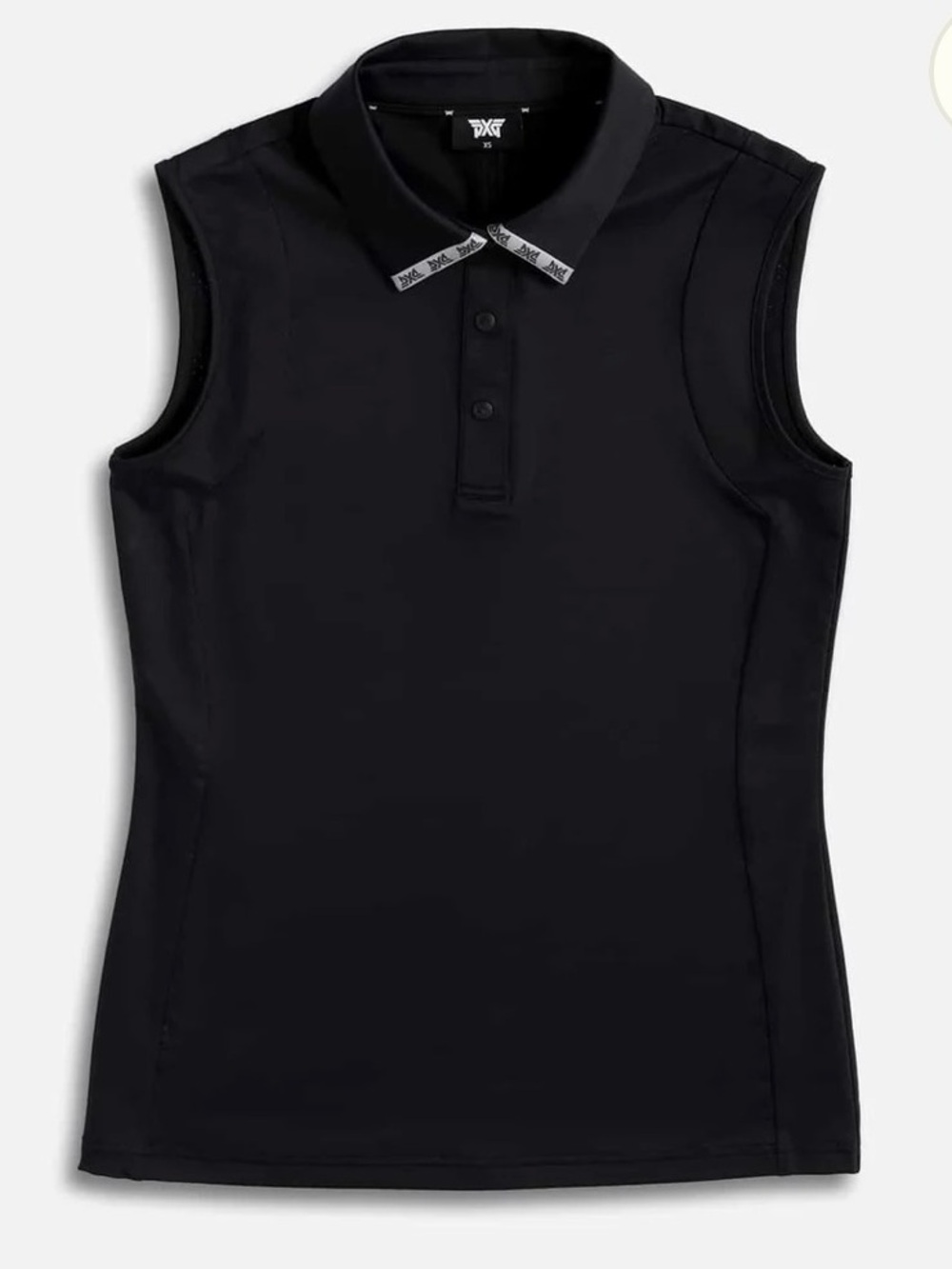 PXG Women's Sleeveless Collar Polo - Black, Size Small